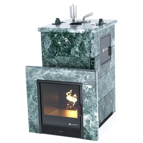 «Геленджик-М2» в полноценном кожухе из змеевика, от 18 до 35 кубов «ИзиСтим»