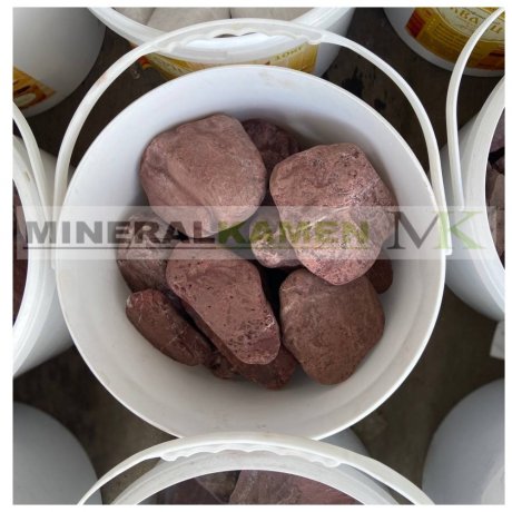 Камни «Яшма сургучная» шлифованный/колотый, 10-20 кг «MINERALKAMEN»
